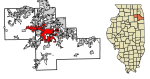 Will County Illinois Incorporated and Unincorporated areas Joliet Highlighted